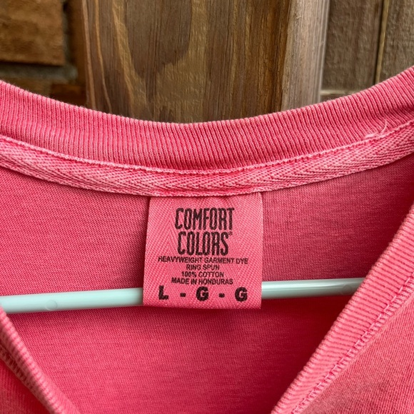 Comfort Colors Pink Short Sleeve Tee Retro Hangout - Picture 2 of 3